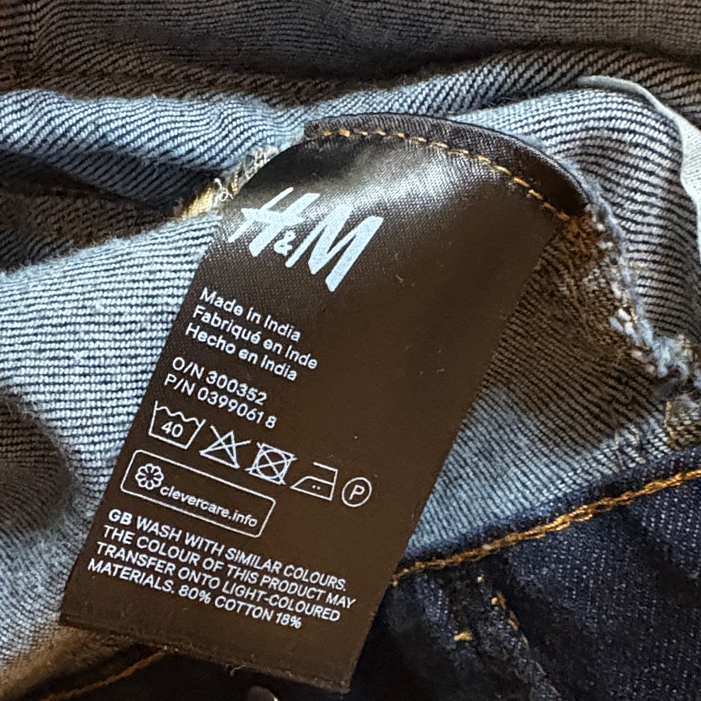 H&M Dark Blue cropped Jean Jacket - Picture 11 of 12